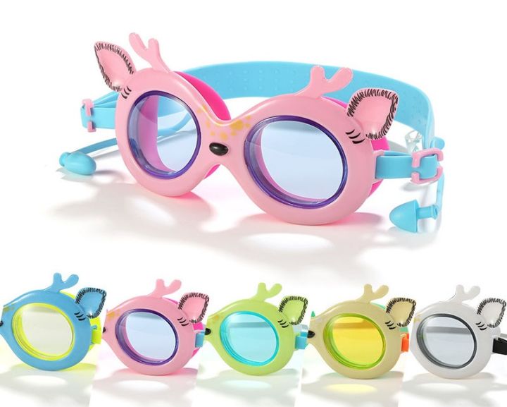 C Mall Children's Swimming Goggles with Cute Cartoon Patterns, 5 Colors to Choose From, Model H014-H017