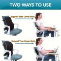 Ergonomic lumbar support pillow for office chairs, cars, and games. 