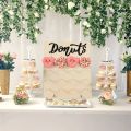 Wedding Decoration Wooden Donut Stand Wall Dessert Doughnut Table Holder Wedding Mariage Supplies Kid Birthday Party Baby Shower.