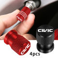 Car Wheel Tire Valve Caps Tyre Stem Covers Airdust Waterproof For Honda CIVIC Car Accessories. 