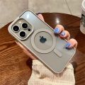 iPhone 15 pro Max natural titanium colour magsafe clear case. 
