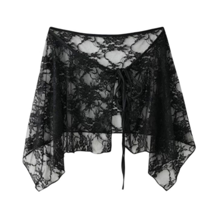 Apparel%20Accessories%20French%20Lacing%20Lace%20Mini%20Skirt%20Embroidery%20Irregular%20Hemline%20Lace%20Up%20Ruffles%20Skirt%20Y2K%20Apron%20Wrap%20Skirt%20-%20Image%205