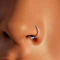 4Pcs 100% Real Chandi NoseRing, Silver Girls Nose Bail, Piercing Nathli For Girls (With Box). 