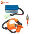 Motorcycle Performance Ignition Coil Racing AC CDI Spark Plug for GY6 50cc 125cc 150cc Moped Scooter Quad Buggy Pit Dirt Bike. 