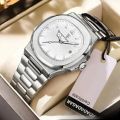 Poedagar 613 Quartz Wristwatch for Men – Stainless Steel, Elegant Design.