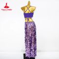 Belly Dance Costumes Set for Women Sequins Bra Top+long Skirt 2pcs Oriental Competiton Suit Custom Adult Child Bellydance Wear.