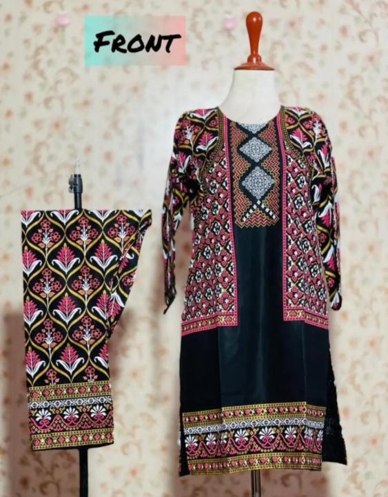 Samar's%20Fashion%20Summer%20Trendy%20New%20Arrival%20Stitched%20Fashionable%20Multicolor%20Printed%202pc%20Dress%20For%20Women%20and%20Young%20Girls%20-%20Image%209