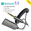 New Upgrades Bluetooth Adapter Cable Wireless Receiver 3.5mm Jack Aux USB Speaker Audio Stereo HiFi Mic Handsfree Music For Car.