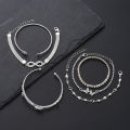 Elegant Sparkling Rhinestone Bracelets Set for Women Butterfly Heart Infinity Star Designs Open Bracelet Daily Wear Jewelry .