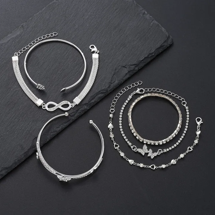 Elegant%20Sparkling%20Rhinestone%20Bracelets%20Set%20for%20Women%20Butterfly%20Heart%20Infinity%20Star%20Designs%20Open%20Bracelet%20Daily%20Wear%20Jewelry%20%20-%20Image%204