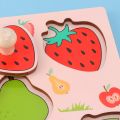 Baby Montessori Early Education Scratch Board Toy Hand Development Fruit Cognitive Puzzle for Children Educational Play. 