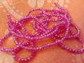 4 mm Crystal Beads | Pearls | Moti Pack | Moti Larri | Crystal Pink (01 Larri of Crystal Pink Color). 