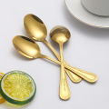 4/8/12PCS Stainless steel mirror Light Gold dessert spoon Coffee spoon suitable for hotel restaurant home kitchen.