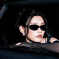 Polygon Retro Sunglasses - Fashionable Small Square Frame - Slimming Effect For Round Faces 6102. 
