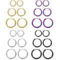 1 Pair Hypoallergenic Unisex Surgical Stainless Steel Small Cartilage Helix Hole Piercing Hoop Earrings Set for Men Women. 