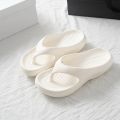 Thick Platform EVA Flip Flops For Women 2026 Summer Clip Toe Non Slip Beach Sandals Woman Comfortable Soft Sole Cloud Slippers.