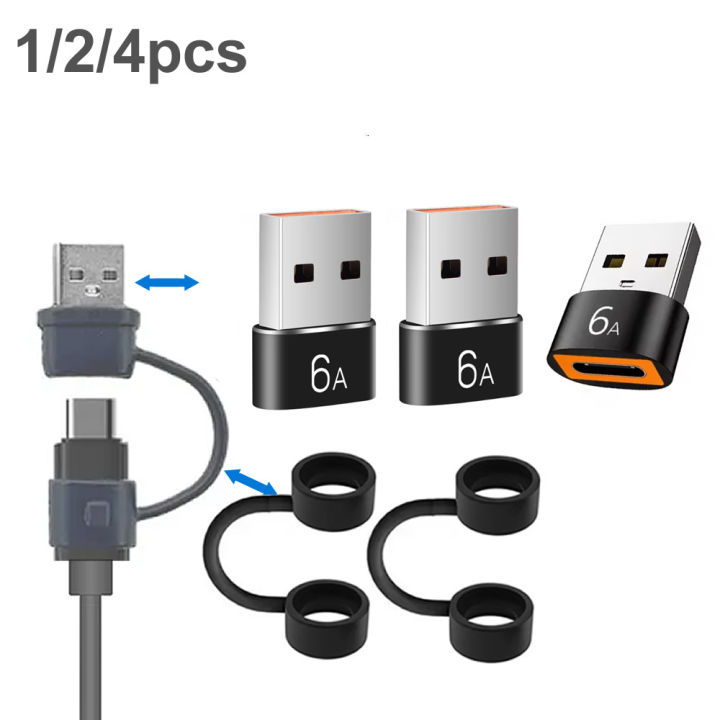 6A OTG USB to USB C Adapters Durable Metallic Build Universal Compatibility Including iPhone iPad S23 IWatch AirPods