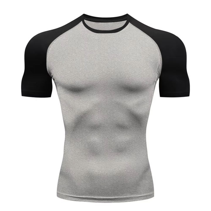Men's%20Compression%20Shirts%20Summer%20Short%20Sleeves%20Tees%20T-shirt%20Gym%20Workout%20Fitness%20Running%20Tops%20Undershirts%20Baselayer%20Sportswear%20-%20Image%203