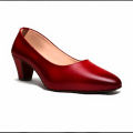 Winter Synthetic Leather Block Heel Pumps for Women - Size 6-11. 