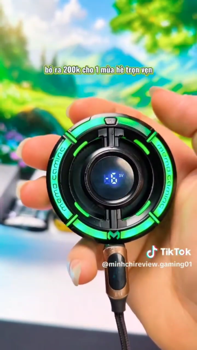 MEMO CX15 , CX07 Digital Display Mobile Game Cooling Fan Colorful Led Light Phone Cooler With Four Types RGB & suitable for gaming like pubg  , video editing, video recording & designed for both android & ios