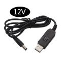  USB Power Booster cable 5V to 12V 1A Step up Converter Router power supply cable 5.5*2.1mm. 