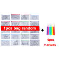 DIY Color Filling Drawing Pencil Bag Creative Graffiti Coloring Stationery Storage Bag Marker Pen Painting Kits For Kids Student. 