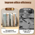 Metal File Rack Office Desk Shelf Standing Desktop File Folder File Box File Storage Box Data Rack Stationery Organizer File.
