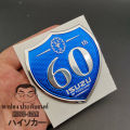 Isuzu 60 year Thailand logo car rear tail sticker metal car accessories pickup truck SUV Isuzu truck D-Max all new D-MAX mu-x 1.9 DDI blue power isuzu D-Max X-Series 4 door stilt Isuzu Mew-X blue power Isuzu D-Max. 