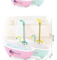 Doll Bathroom Set with Real Working Bath Shower & Bath Tub - with Detachable Shower Spray and Accessories for Kids Pretend Play. 