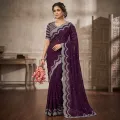 Georgette Saree for Women All Season Georgette Fabric Stylish Elegant Saree Saree with unstitched Blouse in Multicolor. 