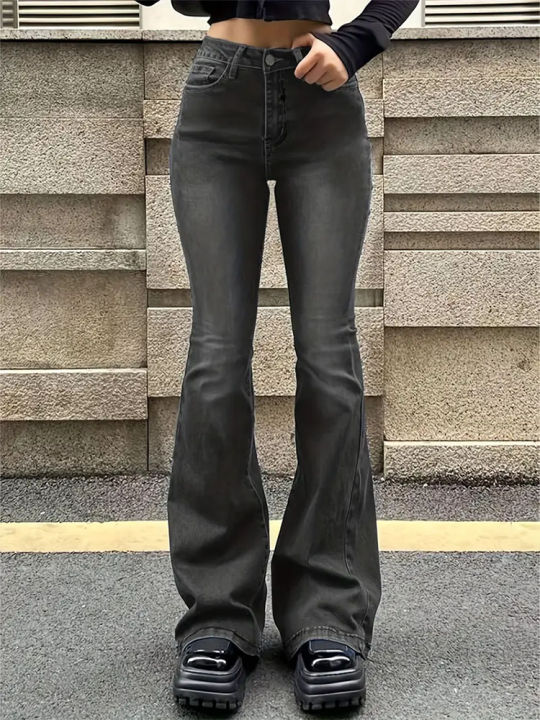 Women%20Flare%20Stretch%20Moustache%20Jeans%20Fashion%20Skinny%20Bell%20Bottom%20High%20Waist%20Gray%20Denim%20Pants%20Lady%20Classic%20Y2K%20Punk%20Long%20Trousers%20-%20Image%204