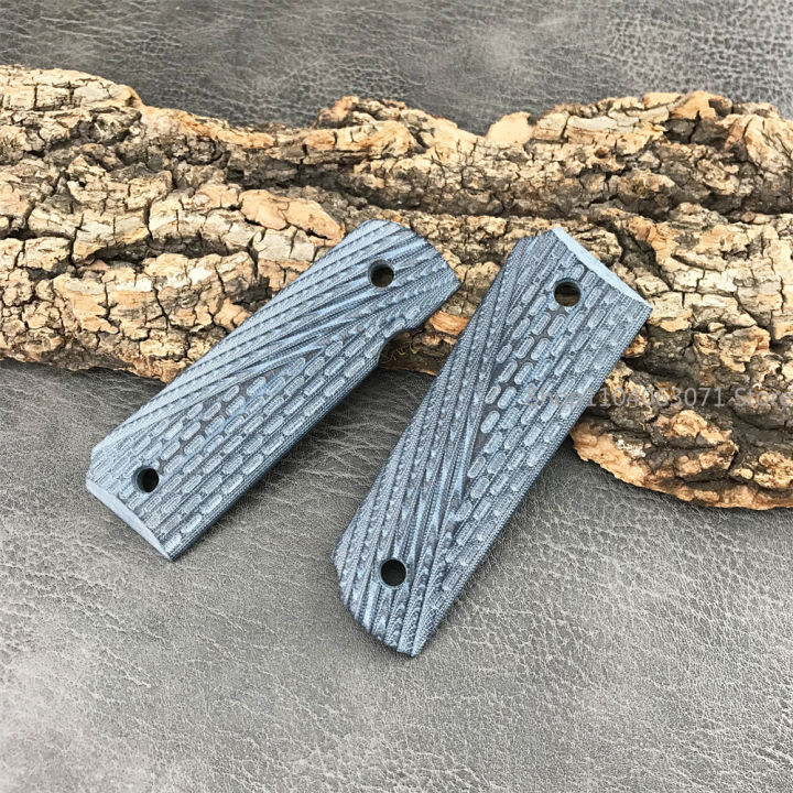 1 Pair Blue 1911 G10 Non-Slip Grip Grip Patch Material DIY Grip Patch CNC Knife Handle Material