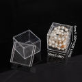 36PCS Food Grade Transparent PS Plastic Square Packaging Boxes with Open Top And Bottom Covers Candy Storage Accessory Nail Slic. 