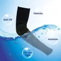 1 Pair Summer Finger Sleeve Ice Cool Wearing High Elastic Elbow Spring Outdoor Riding Fingerless Fishing Custom Ice Silk Sleeve. 
