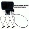 1-5Set Stainless Steel Safety Rope Lanyard for Hero 13 12 11 Anti-lost Hand Wristband Hanging Ropes for Insta360 X5.