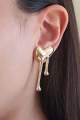 Stainless Melted Heart Stud Earring. 
