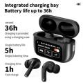 🎧 Black Pro Style Display Earbuds 🖤 | 📱 Digital Display Case | 🔊 Deep Bass | 📶 Wireless Bluetooth | 👆 Touch Control | ⚡ Type-C Charging. 