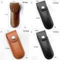 High Quality Leather Sheath Holder Knife Sheath Holster Camp Outdoor Carry Belt Loop Case Fold Knife Tool Flashlight Case. 