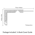 5-in-1 Book Cover Guide Stainless Steel Metal Bookbinding Cover Tool for Scribe Marking Album Notebook Scrapbooking Gauge Ruler. 