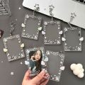 INS Fashion Simple Transparent Angel Wings 3in Card Holder Y2K Korean Girl Idol Photo Storage Card Bag Pendant Decoration .
