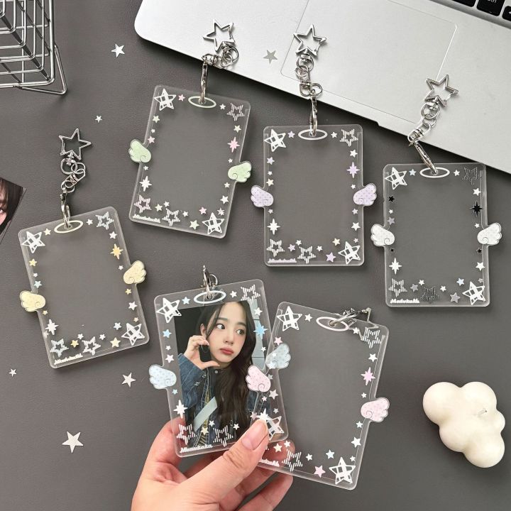 INS%20Fashion%20Simple%20Transparent%20Angel%20Wings%203in%20Card%20Holder%20Y2K%20Korean%20Girl%20Idol%20Photo%20Storage%20Card%20Bag%20Pendant%20Decoration%20%20%EF%BB%BF%20-%20Image%204