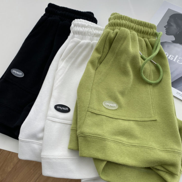 Women's%20comfortable%20loose%20wide-legged%20drawstring%20A%20pants%20Slim%20Waist%20Slim%20fit%20casual%20home%20versatile%20sports%20shorts%20-%20Image%202