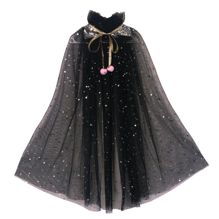 Girl Costume Children Elegant Dress Cape Kids Christmas Halloween Party Supply Girl Tulle Cloak Elsa Rapunzel Accessory