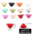 EXPRESS DEALS HUB 10 Pair Magnetic Clasps Heart Shaped Magnet Converter Jewelry Clasps Locking Clasps for DIY Bracelet Necklace Jewelry Making Silver gold black. 