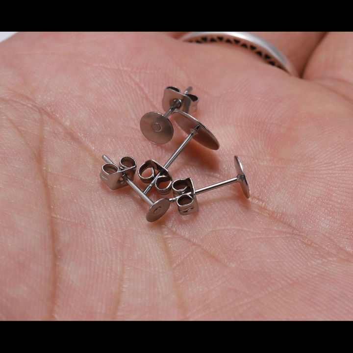 20/100pcs%203-12mm%20Stainless%20Steel%20Blank%20Post%20Earring%20Studs%20Base%20Pins%20With%20Earring%20Plug%20Findings%20Ear%20Back%20For%20DIY%20Jewelry%20Making%20-%20Image%205