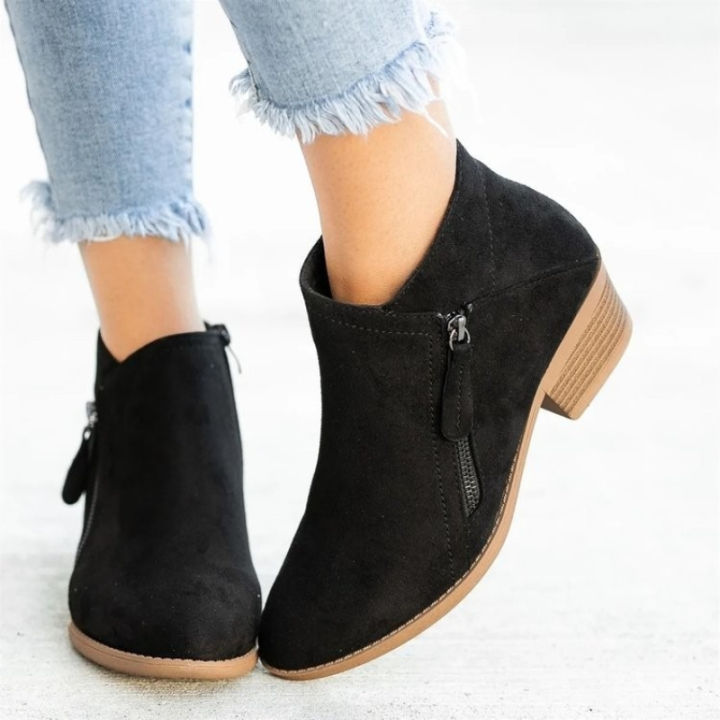Womens%20Autumn%20New%20Imitation%20Suede%20Waterproof%20Short%20Boots%202025%20Daily%20Home%20Office%20Shopping%20Shallow%20Mouth%20Comfortable%20Women's%20Boots%20-%20Image%202