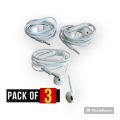 3 in 1 White Headphones Pack High Quality Sound and Bass for Music Lovers. 