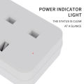 UK Extension Lead 2/4 Way Multi-Outlet Power Strip with Long Cord 13 Amp Fuse Surge Protection for Home Office.