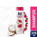 Parachute Naturale Damage Repair Shampoo with Red Hibiscus & Coconut Milk For Strong & Soft Hair Smoothens Rough Hair Paraben Free, 100% Vegan All Hair Types 320 ml.