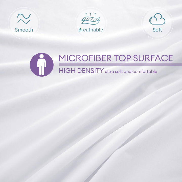 1pc%20Smooth%20Pillow%20Protector%20Zippered%20Waterproof%20Pillow%20Cover%20Breathable%20Pillowcase%20Bedbug%20Proof%20&%20Anti%20Mites%20-%20Image%203